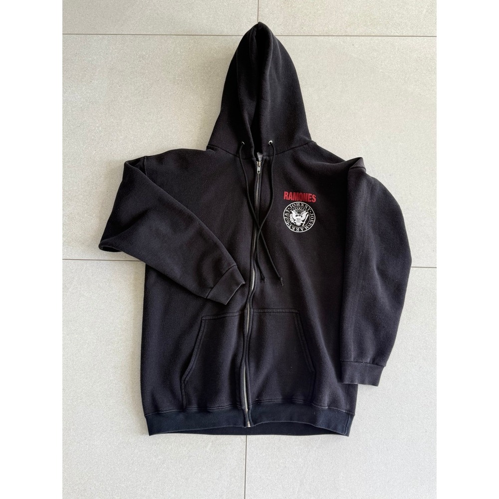 Vintage Ramones Hey Ho Let's Go Alstyle Zip Up Hoodie Mens Large